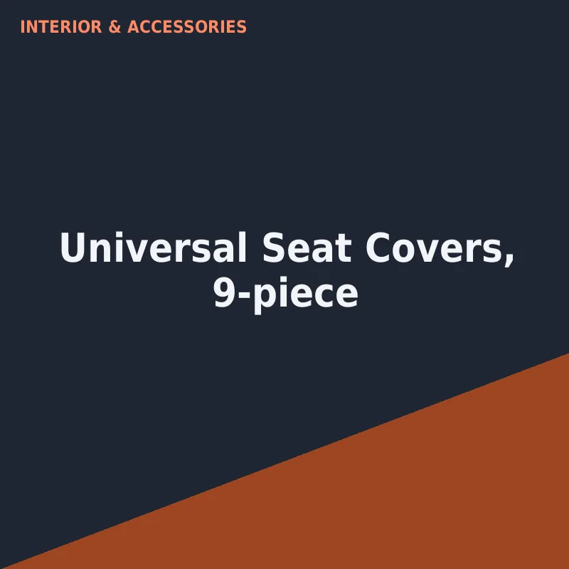 Universal Seat Covers, 9-piece